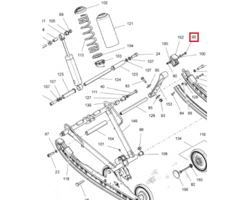 207652544 Болт Задней Подвески Для Ski Doo