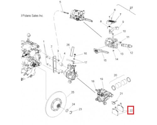 2203532 Тормозные Колодки Для Polaris WIDETRAK