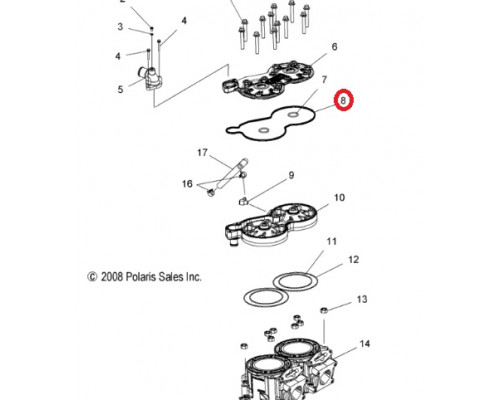 5413036 Прокладка Головы Цилиндров Для Polaris