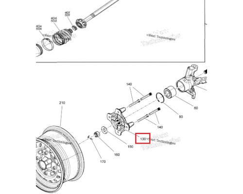 705401314 Ступица Передней, Задней Подвески Для BRP Can Am COMMANDER 705400713