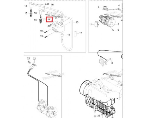 SU-01184 SPI Катушка Зажигания Для Ski Doo 512059626