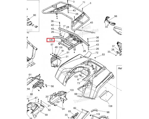 705003656 Подрамник Задний Для BRP Can Am OUTLANDER 705002851, 705002506, 705001459