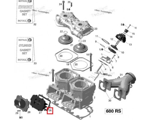 sn-0000031 Kost Gasket Прокладка Впускного Клапана Для Ski Doo 420630815