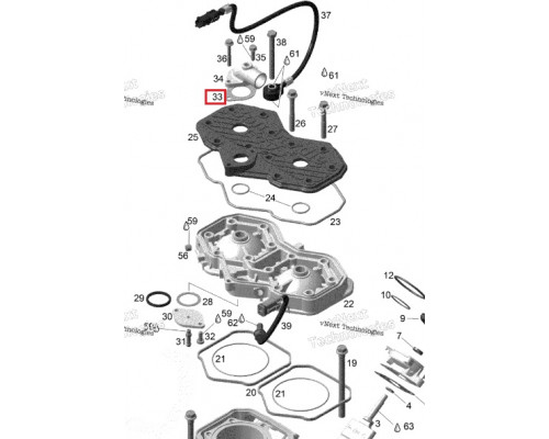 sn-000047 Kost Gasket Прокладка Крышки Термостата Для Ski Doo 420850338, 420850336