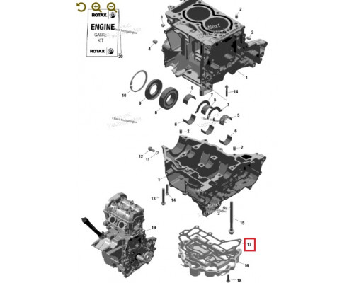 sn-000050 Kost Gasket Прокладка Поддона Картера Для Ski Doo 600 ACE 420431630