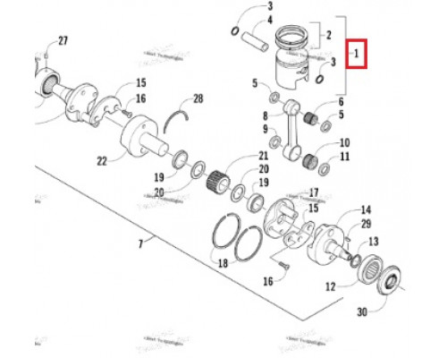 SM-09163 SPI Поршень Стандарт Для Arctic Cat 600 3006-645