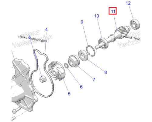 2207949 Вал Привода Помпы Для Polaris 650, 850