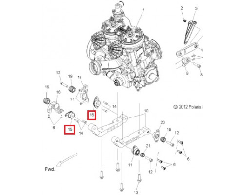 SM-09568 SPI Подушка Двигателя Для Polaris 3022408