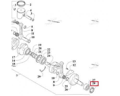 3004-089 Сальник Коленвала Для Arctic Cat 3003-657, 3006-465