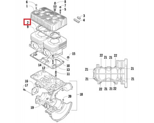 3005-998 Прокладка Головки Цилиндра Для Arctic Cat BearCat 570