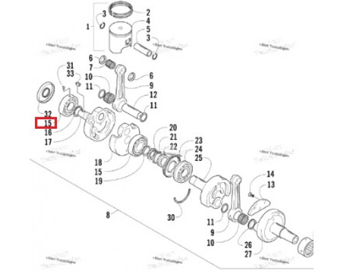 3006-464 Подшипник Коленвала Для Arctic Cat