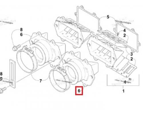 3006-527 Впускной Патрубок Для Arctic Cat 3006-055