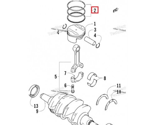 3007-104 Поршневые Кольца Для Arctic Cat