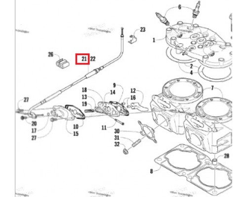 3007-247 Кабель Выпускного Клапана Для Arctic Cat