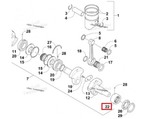 3007-439 Подшипник Коленвала Для Arctic Cat 3006-540