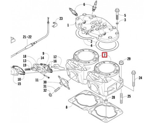 3007-849 Цилиндр Для Arctic Cat 800