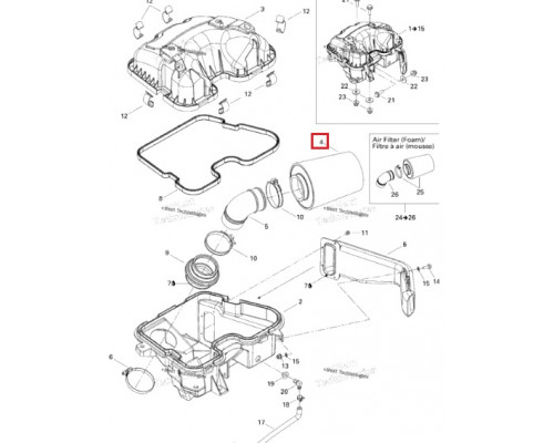 0174 3S PARTS Фильтр Воздушный Для BRP Can Am Outlander, Renegade 707800174