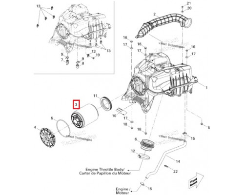 0371 3S PARTS Фильтр Воздушный Для BRP Can Am 707800371, AT-07298