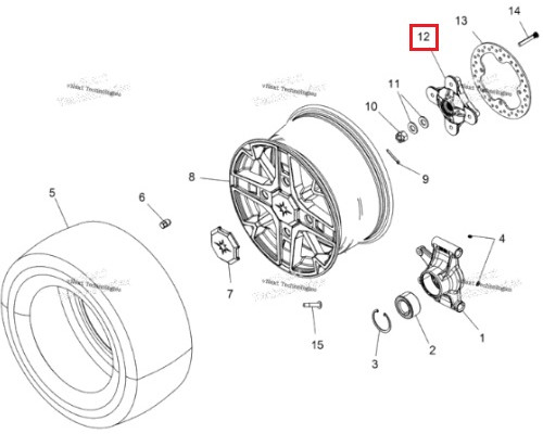 5136946 Ступица Задняя Левая Для Polaris 5135499, 5136295, 5144373