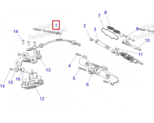 SM-05185 SPI Тросик Выхлопного Клапана Для Polaris 7082291