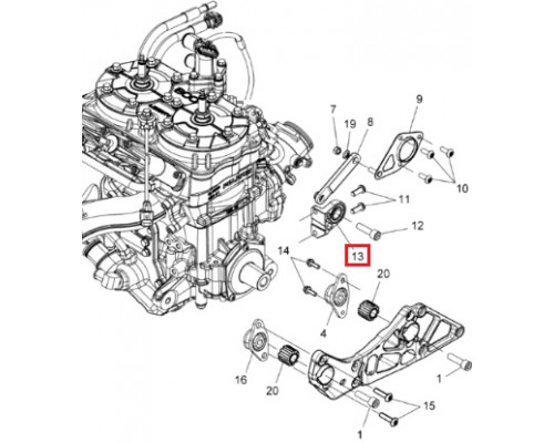 3022281 Опора Двигателя Для Polaris
