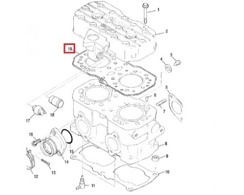 3085585 Прокладка Головки Цилиндра Для Polaris Widetrak LX