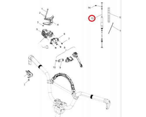 7082022 Тросик Газа Для Polaris AXYS