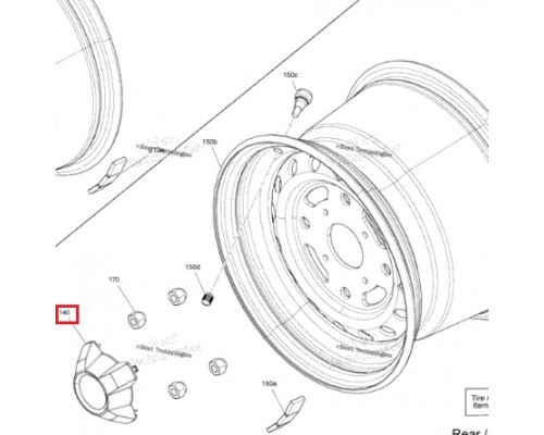 705400921 Колпачок Колесного Диска Для BRP Can Am Commander