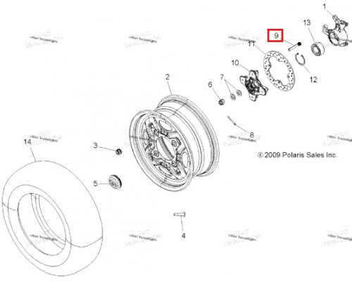 AT-06904A SPI Шпилька Колесная 4 ШТ Для Polaris 7518671