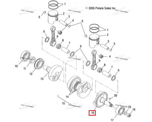 SM-09365 SPI Щека Коленвала Для Polaris 550 3087177