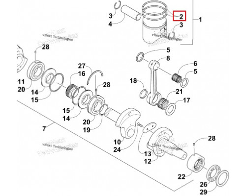 3006-394 Кольца Поршневые Для Arctic Cat