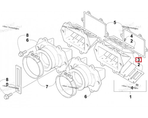 3007-888 Лепесток Впускного Клапана Для Arctic Cat 800