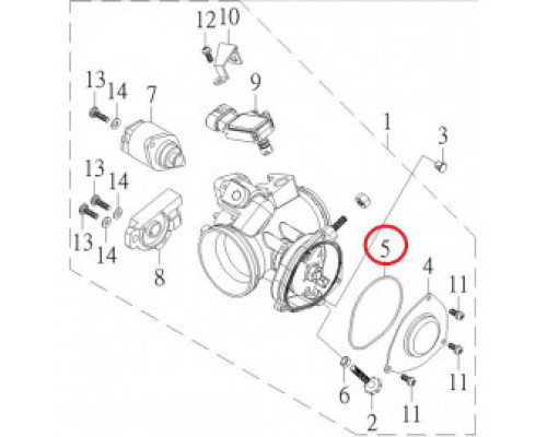 13296-MAX-03 Прокладка кольцо крышки дроссельной заслонки для квадроциклов Baltmotors Jumbo 700 13296-MAX-03