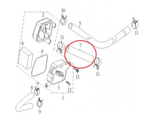 15172-MAL-00 Шланг вентиляционный резиновый без фитингов для квадроциклов Baltmotors Jumbo 700 15172-MAL-00