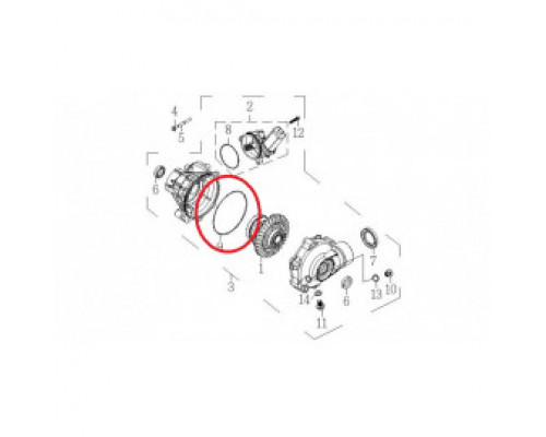 93210-241410 Кольцо уплотнительное переднего редуктора для квадроциклов Baltmotors Jumbo 700 93210-241410
