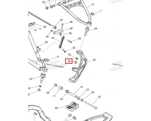 232521464 Гайка M12 Верхней Шаровой Опоры Для Ski Doo