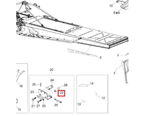 233281414 Гайка Для Ski Doo 228781045, M33201