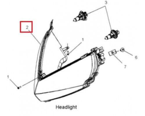 2411017 Фара Для Polaris