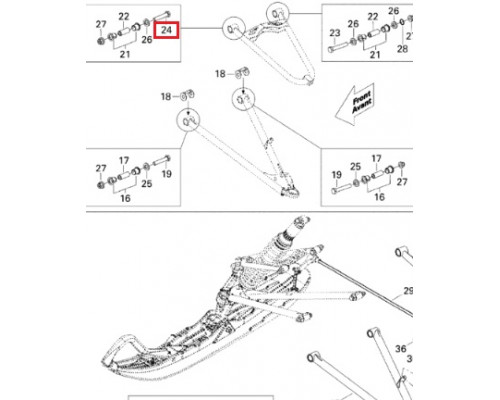 250000289 Болт Передней Подвески Для Ski Doo