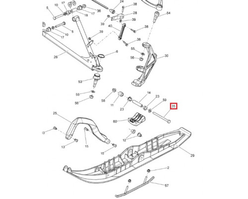 250000703 Болт Лыжи Для Ski Doo 230003044