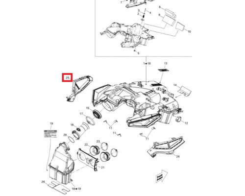 508000689 Вентиляционная Сетка Воздухозаборника Левая Для Ski Doo