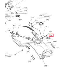 250100198 Клипса Пластика Для Ski Doo 250100113,  250000048