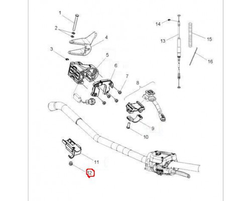 7519755 Крепление Блока Курка Газа Для Polaris