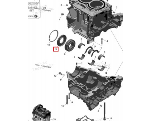 SM-09422 SPI Сальник Коленвала Двигателя Для Ski Doo 420431400, 420431401, 420431402