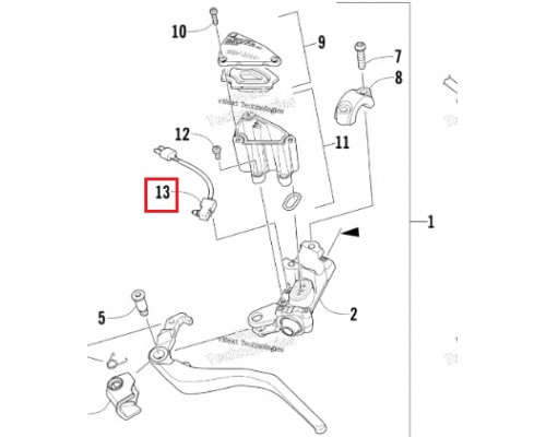 2602-432 Кнопка Тормоза Для Arctic Cat