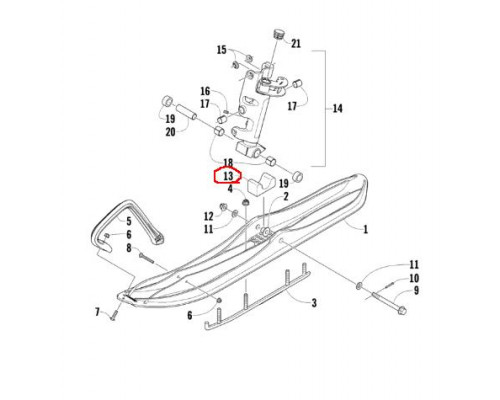 2603-553 Демпфирующая Подушка Для Arctic Cat M8