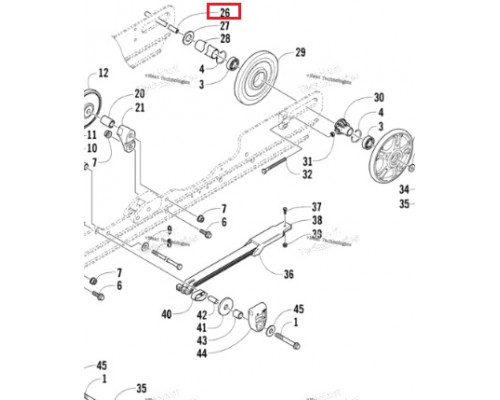 2604-945 Вал Задней Подвески Для Arctic Cat BEARCAT WIDE TRACK TURBO