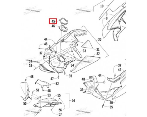 2612-796 Крепежная Пластина Уплотнителя Глушителя Для Arctic Cat