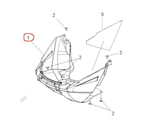2633990 Панель Передняя Нижняя Для Polaris