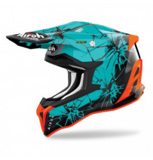 Шлем AIROH STRYCKER, цвет бирюзово/черно/оранжевый, размер M